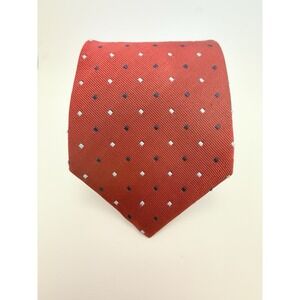 Brooks Brothers 346 Men's Tie 59" Red Navy Gray Dots Made In USA New NWT